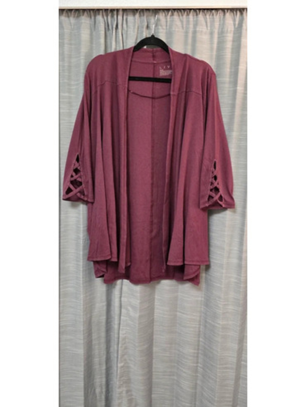LIVI Active Lane Bryant Burgundy Cardigan Plus Size 18/20